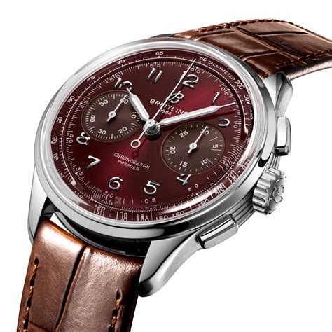 breitling premier b09 burgundy|premier b09 chronograph.